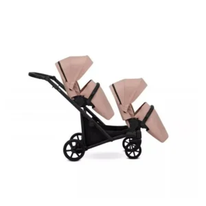 Kunert Baby - KUNERT BRAV DUO/BR-04 PINK / GELBEREIFEN / SCHWARZER RAHMEN + AUTOSITZ COSMO – Kinderwagen Brav DUO 3 in 1 mit Autositzen Pink