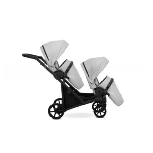 Kunert Baby - KUNERT BRAV DUO/DR-03 GRAU / GELBEREIFEN / SCHWARZER RAHMEN + AUTOSITZ COSMO – Kinderwagen Brav DUO 3 in 1 mit Autositzen, Grau